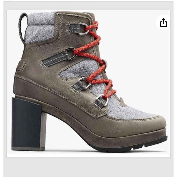 NEW ! Sorel Women's Black Leather Lace Up Ankle Rain Boots 8.5 NEW WATERPROOF - Picture 10 of 12